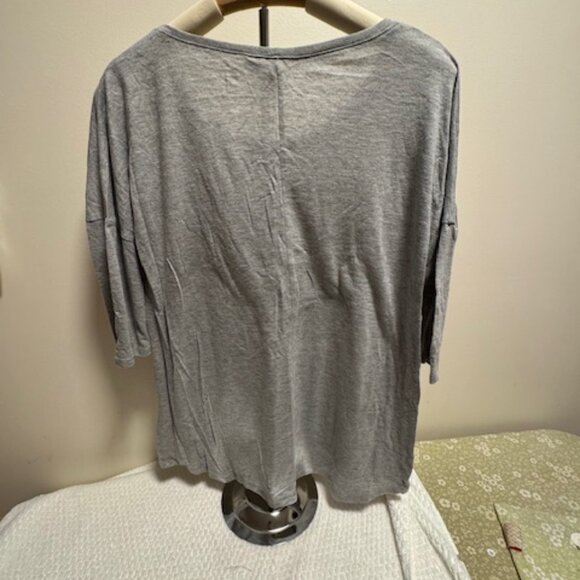 Red Camel Hipster Cat Glasses Print T-Shirt Gray Dolman Sleeve NWOT - Picture 6 of 6